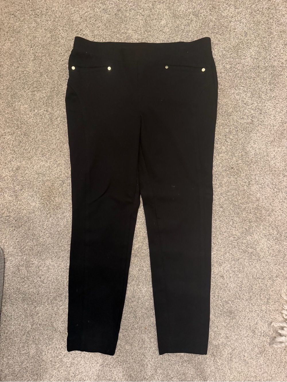 Anne Klein Black Skinny Pull-On Jeans